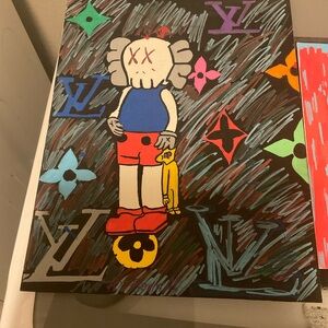 Colorful Art Print with Cartoon Character